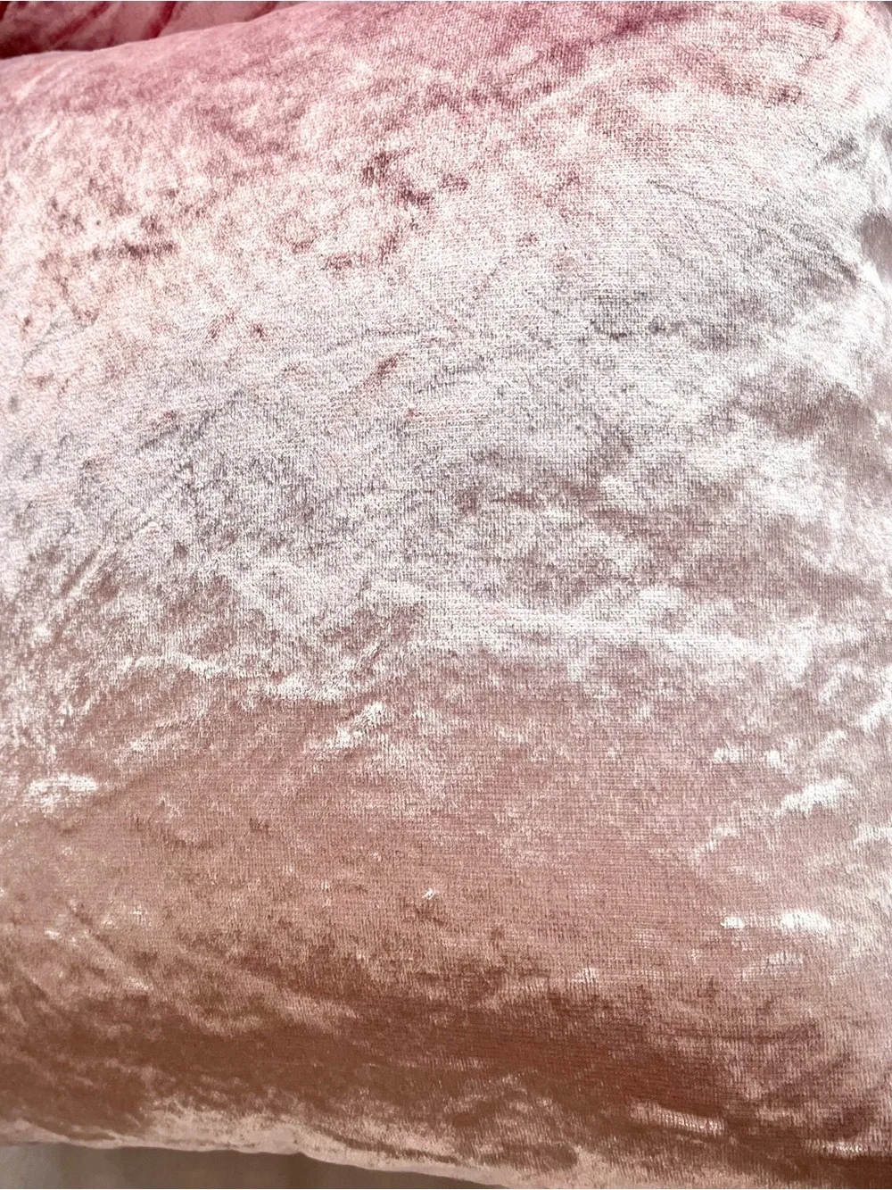 Casa Decor Home Rose Crushed Velvet Feather Down Pillows 20 x 20 set of 2